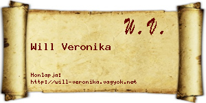 Will Veronika névjegykártya